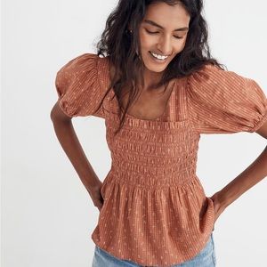 NWT Madewell Rust Blouse